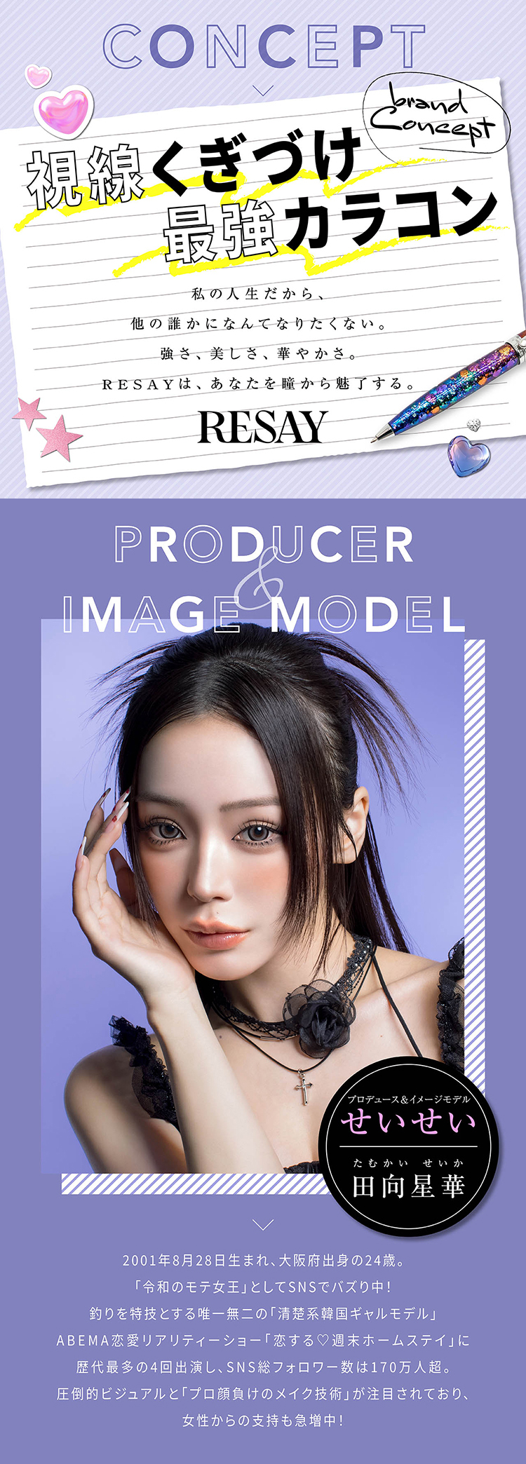 リセイマンスリープロデューサー「せいせい(田向星華)」